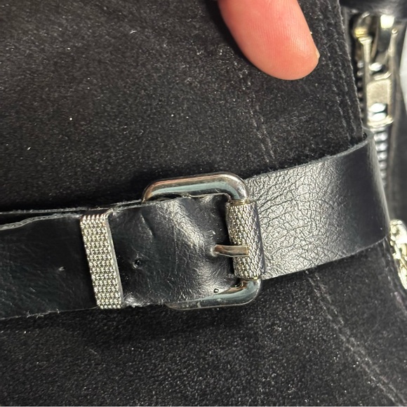 Olivia Miller Combat Boots Size 7.5 Black Zipper Closure with Buckle Side Zipper - Picture 7 of 10